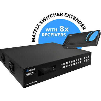 OREI 8x8 HDMI Matrix Extensor 4K UHD 60Hz 230 pies con IR PoC
