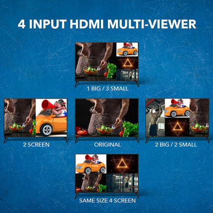OREI Switch HDMI y VGA 4x2 UHD 4K30 Multiviewer Audio Extractor