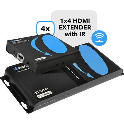 OREI 1x4 HDMI Extensor Splitter 1080p60 Hasta 120m 4 Receptores