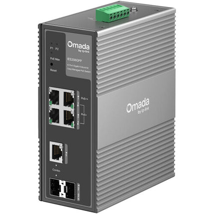 TP-Link Omada IES206GPP Switch Industrial Gestionado 6 Puertos PoE++ 120W 12Gbps