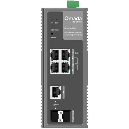 TP-Link Omada IES206GPP Switch Industrial Gestionado 6 Puertos PoE++ 120W 12Gbps