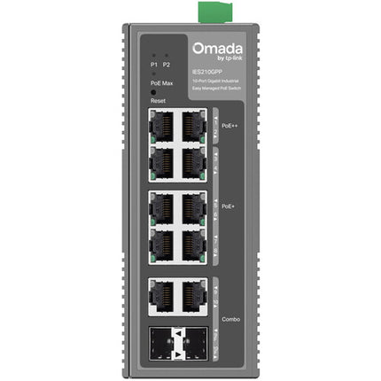 TP-Link Omada IES210GPP Switch Industrial Gestionado 10 Puertos Gigabit PoE++ 240W