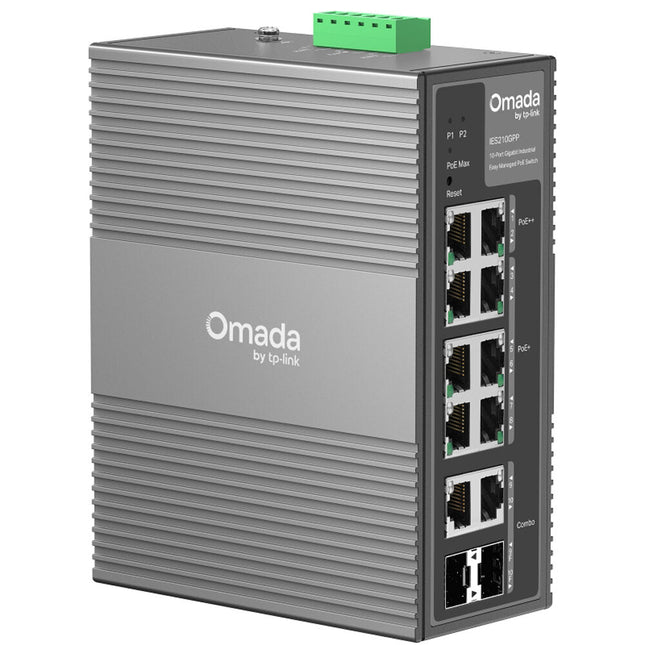 TP-Link Omada IES210GPP Switch Industrial Gestionado 10 Puertos Gigabit PoE++ 240W