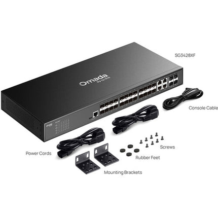 TP-Link Omada Aggregation SG3428XF Switch de Red Gestionado 24 Puertos SFP 128 Gb/s 1+1 Fuente Redundante Rack