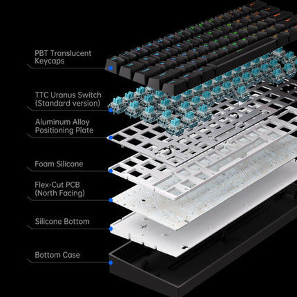 MCHOSE Ace 60 Teclado Gamer con Interruptor Magnético Efecto Hall Negro