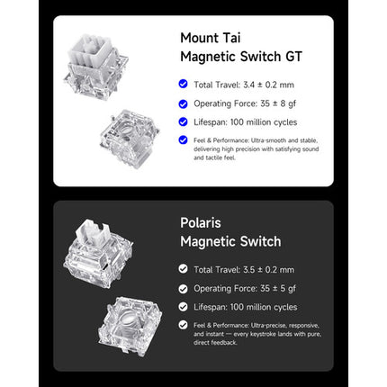 MCHOSE Ace 68 Turbo Mount Tai Teclado Mecánico Magnético Cyber Black