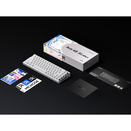MCHOSE Ace 68 Turbo Mount Tai teclado mecánico con interruptor magnético Galaxy Orange