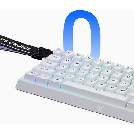 MCHOSE Ace 68 teclado gaming con interruptor Hall efecto magnético blanco