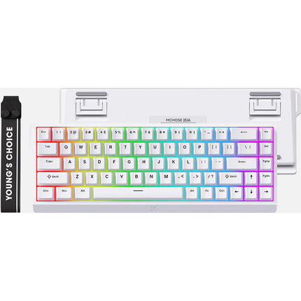 MCHOSE Ace 68 teclado gaming con interruptor Hall efecto magnético blanco