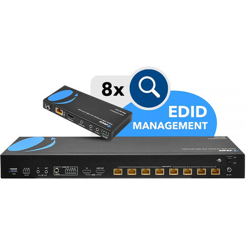 OREI Kit extensor divisor HDMI 1x8 4K 60Hz hasta 394 pies con soporte IR