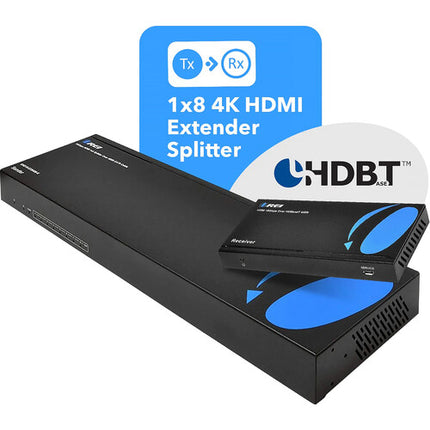 OREI Kit extensor divisor HDMI 1x8 4K 60Hz hasta 394 pies con soporte IR