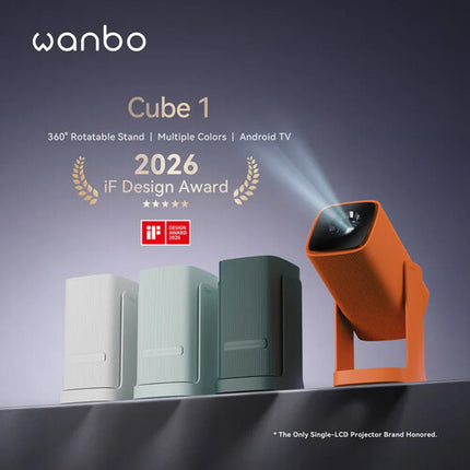 wanbo Cube 1 Proyector LED HD 350 lúmenes 1280x720 Azul cielo con Android TV