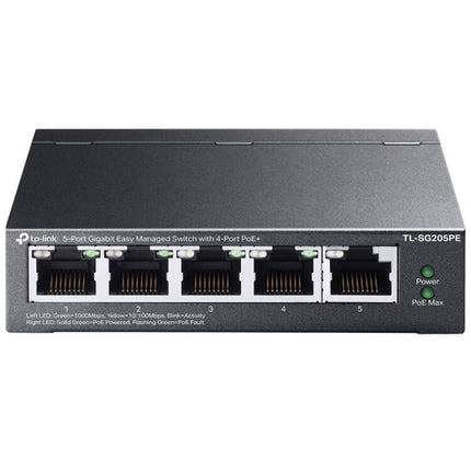 TP-Link TL-SG205PE Switch de Red Gestionado 5 Puertos Gigabit 65W PoE+