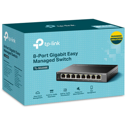 TP-Link TL-SG208E Switch de Red Gestionado 8 Puertos Gigabit 16Gbps 11.9Mpps