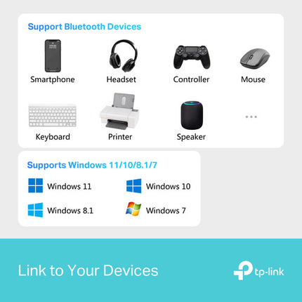 TP-Link UB600 Adaptador USB Bluetooth 6.0 Hasta 7 Conexiones Simultáneas
