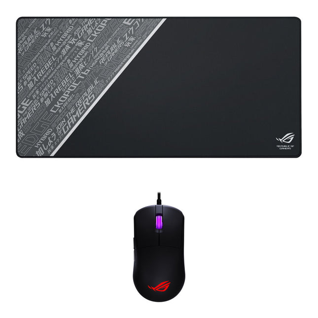 ASUS ROG Harpe Mini Core Ratón con Cable 12000 dpi Kit Mousepad 35x17 pulgadas