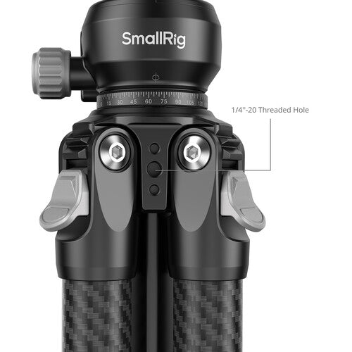 SmallRig 5876 Trípode Fotográfico Portátil Fibra Carbono 63.6" 11lb con Soporte Móvil