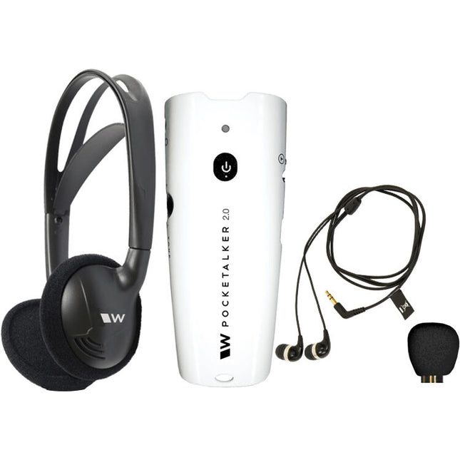 Williams Sound Pocketalker 2.0 Amplificador Personal Ligero Micrófono Auriculares y Auriculares In Ear