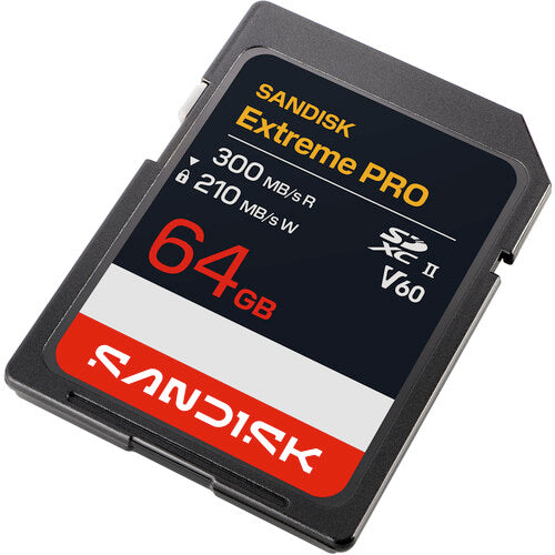 SanDisk 64GB Extreme PRO UHS-II Tarjeta de Memoria SDXC 300MB/s 210MB/s Velocidad