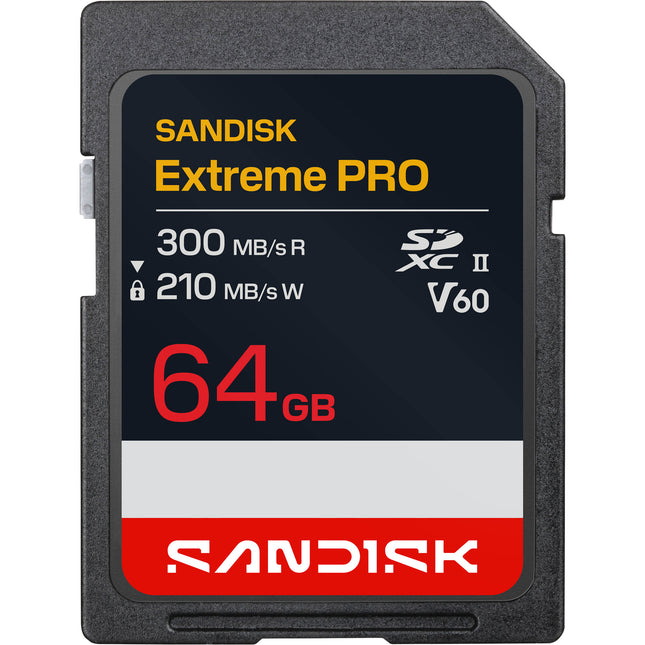 SanDisk 64GB Extreme PRO UHS-II Tarjeta de Memoria SDXC 300MB/s 210MB/s Velocidad