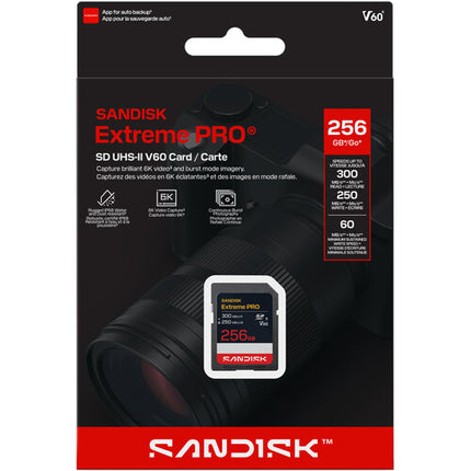 SanDisk 256GB Extreme PRO UHS-II Tarjeta de Memoria SDXC 300 MB/s Lectura 250 MB/s Escritura
