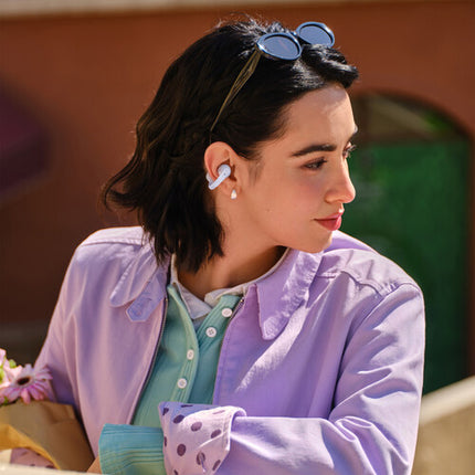 SHOKZ OpenDots Air Auriculares Clip-On Oreja Abierta 9H Batería IP55 Morado