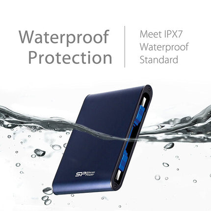 Silicon Power 1TB Vault A80 Disco Duro Externo USB 3.2 Resistente al Agua IPX7