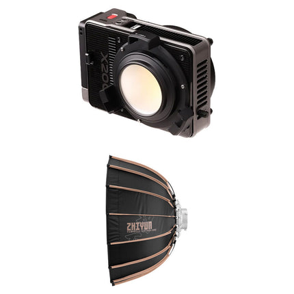 Zhiyun Molus X200 Luz LED Bicolor COB con Softbox Kit Completo 8900 Lux 2700-6500K