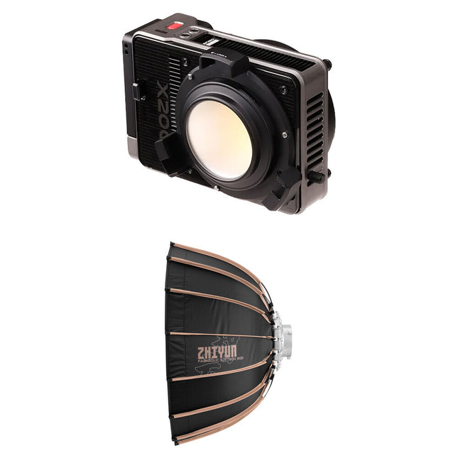 Zhiyun Molus X200 Luz LED Bicolor COB con Softbox Kit Completo 8900 Lux 2700-6500K
