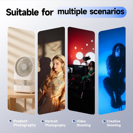 PHOTOOLEX Quantum Zoom Proyector Gobo con 20 Gobos Magnéticos y Foco Ajustable