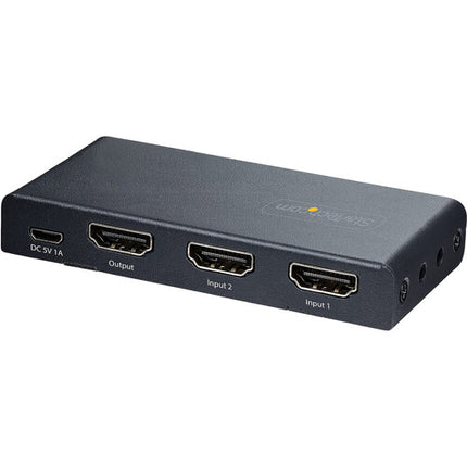 StarTech 2x1 8K60 HDMI 2.1 Switch con mando IR y soporte 48 Gb/s