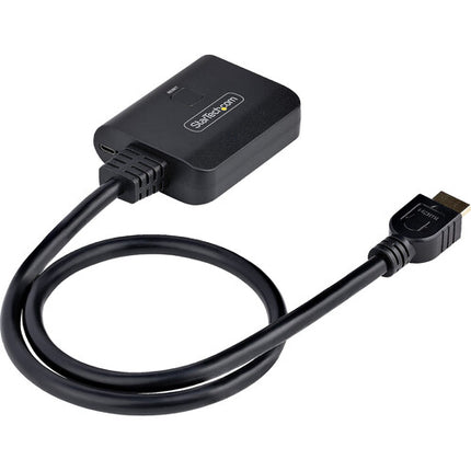 StarTech 1x2 HDMI Splitter UHD 4K60 con Cable Integrado 20 Pulgadas Micro USB