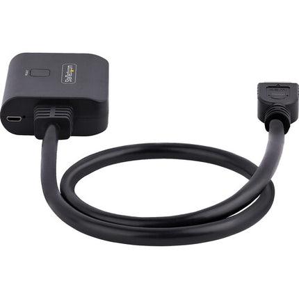StarTech 1x2 HDMI Splitter UHD 4K60 con Cable Integrado 20 Pulgadas Micro USB