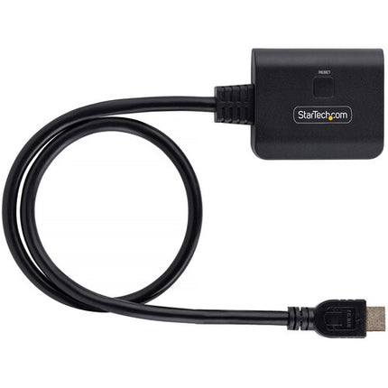 StarTech 1x2 HDMI Splitter UHD 4K60 con Cable Integrado 20 Pulgadas Micro USB