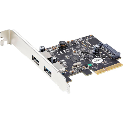 StarTech Tarjeta PCIe 3.0 2 Puertos USB-A 3.2 Gen 2 con Conexión SATA