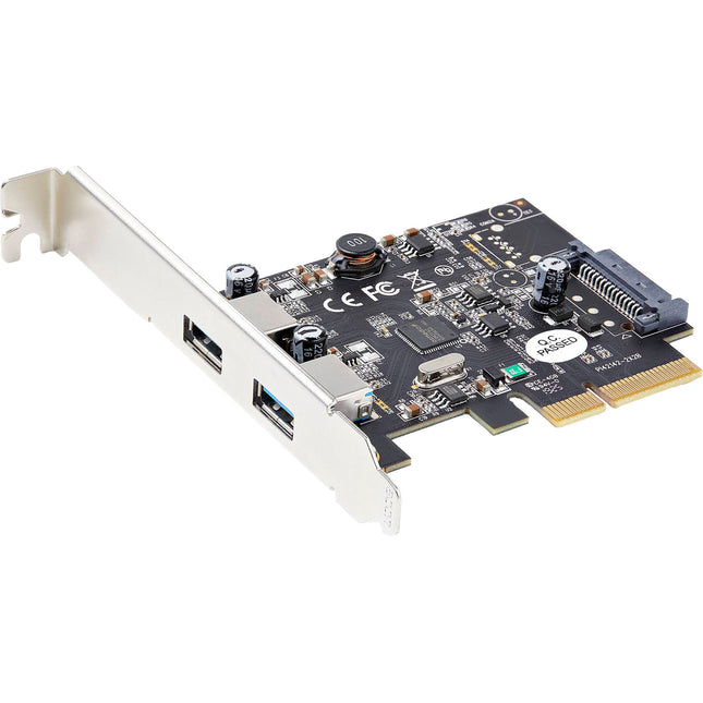 StarTech Tarjeta PCIe 3.0 2 Puertos USB-A 3.2 Gen 2 con Conexión SATA