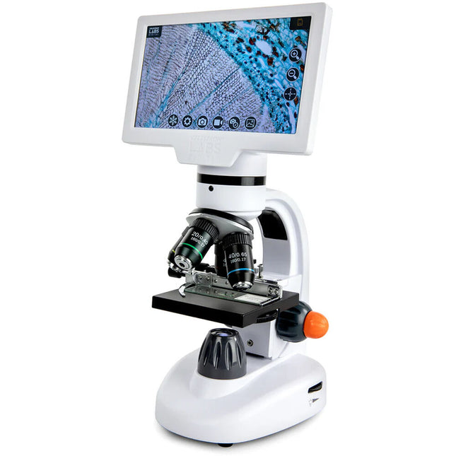 Celestron Digital Desktop Microscopio 7" Pantalla Táctil 8MP 1800x Zoom 16GB MicroSD