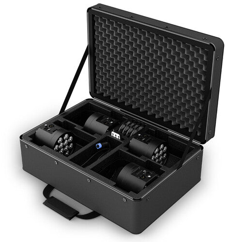 CHAUVET DJ Freedom Par Q12 Luz LED RGBA Batería Kit 4 Luces 7 Horas Runtime