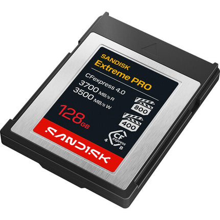 SANDISK 128GB Extreme PRO CFexpress 4.0 Tipo B Tarjeta de Memoria 3500MBs Lectura 3100MBs Escritura