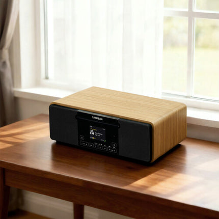 Sangean WR-60 Radio de Madera con AM/FM 20 Presets Bluetooth 5.2