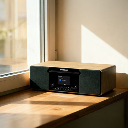 Sangean WR-60 Radio de Madera con AM/FM 20 Presets Bluetooth 5.2