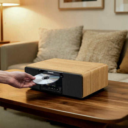 Sangean WR-60 Radio de Madera con AM/FM 20 Presets Bluetooth 5.2