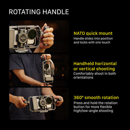 Tilta NATO Handle para Khronos Jaula Universal Smartphone con Rotación 360º y Roscas 1/4"-20
