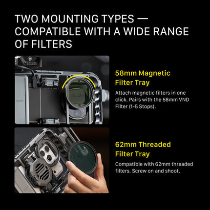 Tilta 62mm Porta Filtros para Jaula Universal Khronos Smartphone Aluminio