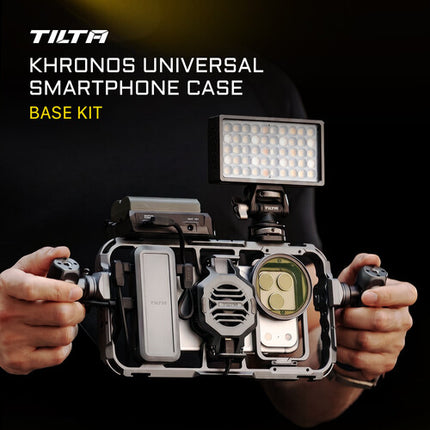 Tilta Khronos Funda Universal para Smartphone Kit Base Gris Espacial Ajuste Multi Eje para Teléfonos 2.75 a 3.5 Pulgadas