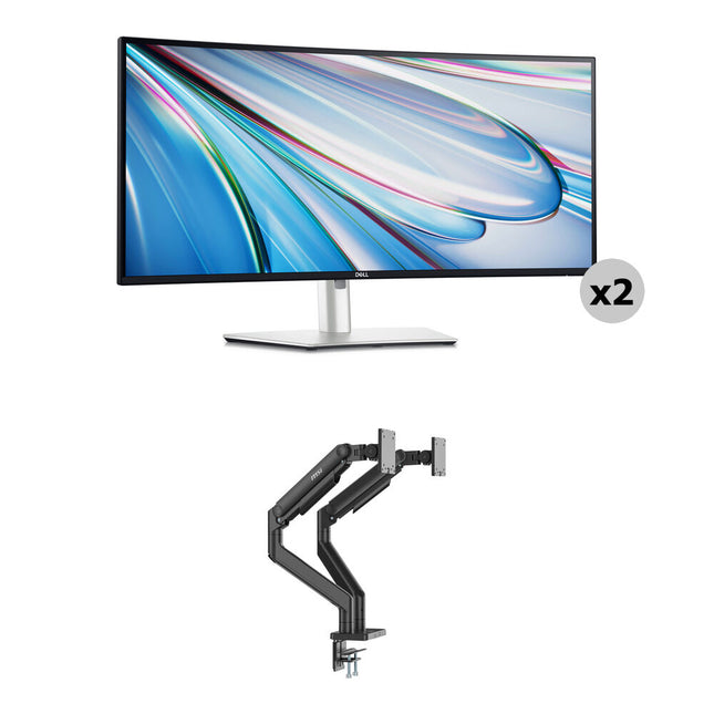 Dell UltraSharp Monitor Curvo 34" 1440p 120 Hz 21:9 con Soporte Dual MSI
