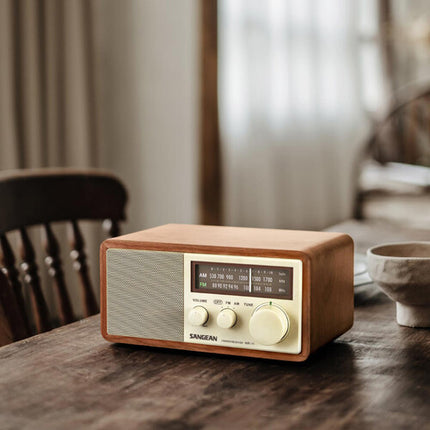 Sangean WR-11 Radio AM/FM Madera 6.5W Altavoz 3 Pulgadas Aux