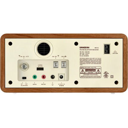Sangean WR-16 Radio AM/FM Madera Bluetooth 10W Altavoz 3 Pulgadas