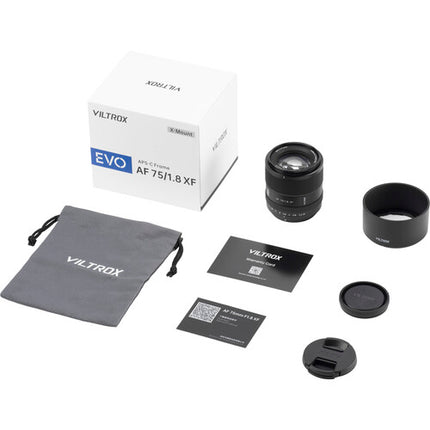 Viltrox 75mm f/1.8 EVO AF Teleobjetivo para Fujifilm X APS-C Resistente al Clima
