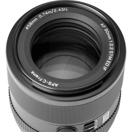 Viltrox 90mm f2.2 EVO AF Objetivo Teleobjetivo APS-C 2.4m Distancia Focal